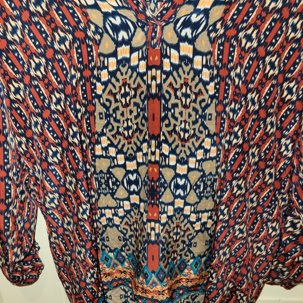 Soft Surroundings Multi Colored Abstract Tunic Si… - image 4